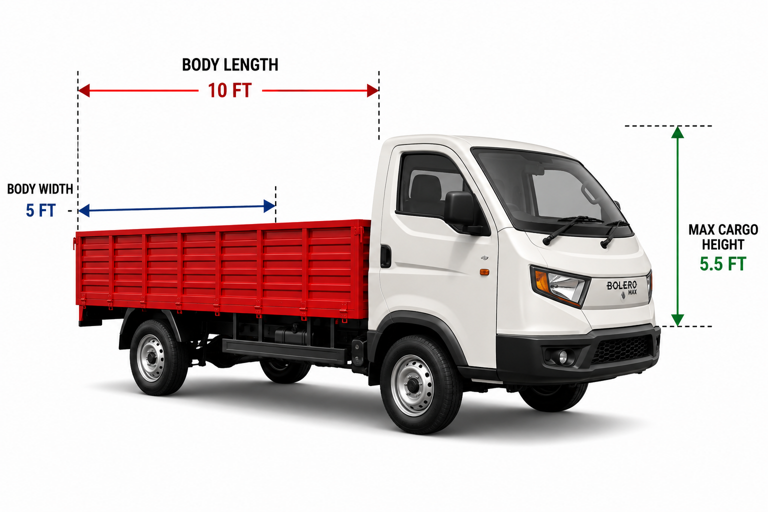 10 Feet / 1.8 Ton truck